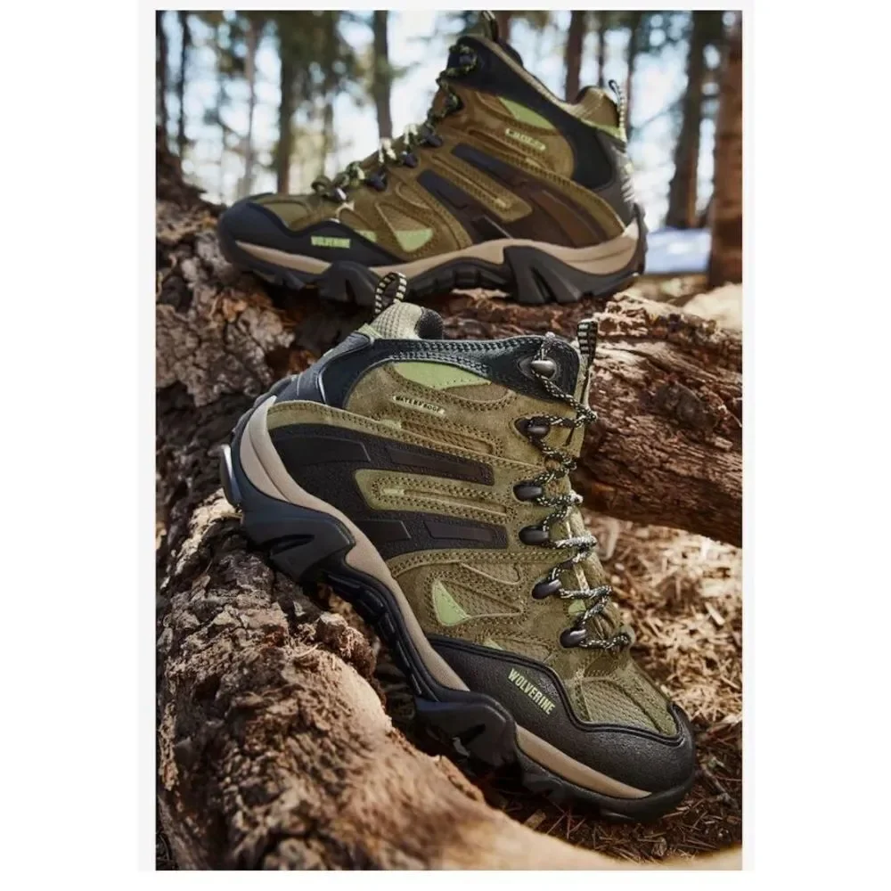 Wolverine Wilderness Mens Hiking Boots Shoes Waterproof W880232‎ Green Size 7.5